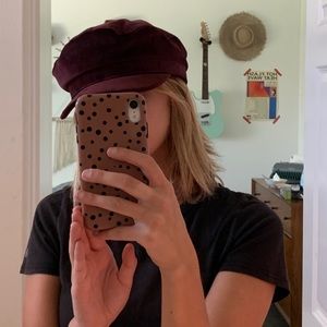 maroon brixton style cap!